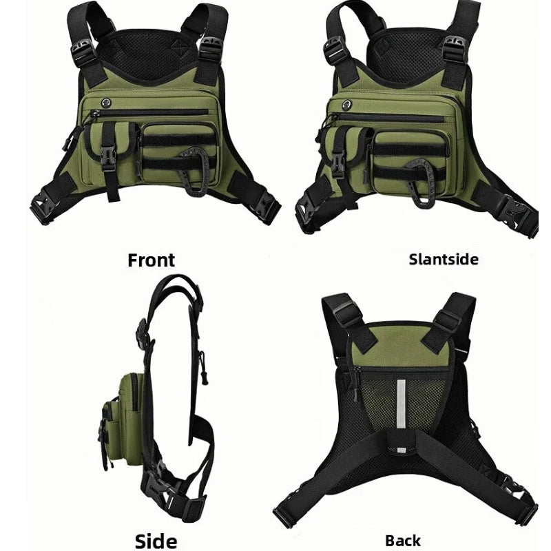 Outdoor Tactical Vest Multi-Functional Waterproof Wear-resistant Vest Backpack Men's Tactical Chest Bag for Hunting