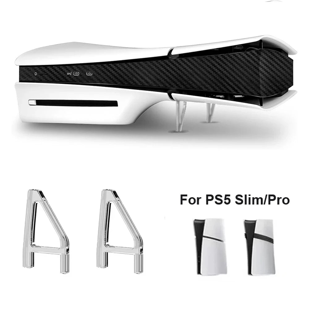 Horizontal Stand For PS5 Slim / Pro Transparent Acrylic Base Holder Bracket Storage Stand for PS5 Slim Gaming Accessories