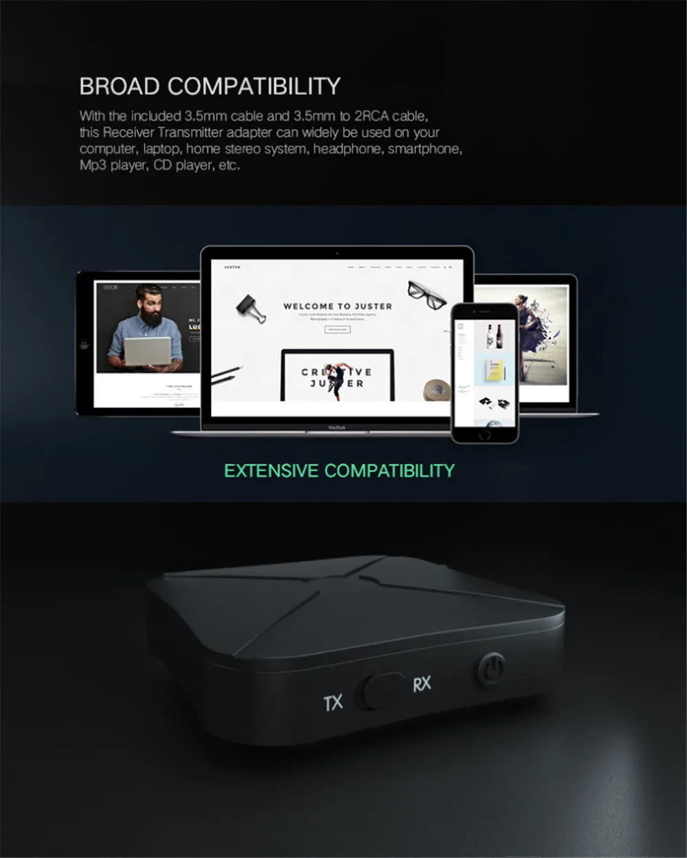 Shoumi 15 Hours Play Wireless Headset Bluetooth Television Headphone with Mic,Bluetooth Adapter Built-in Battery,for TV Computer