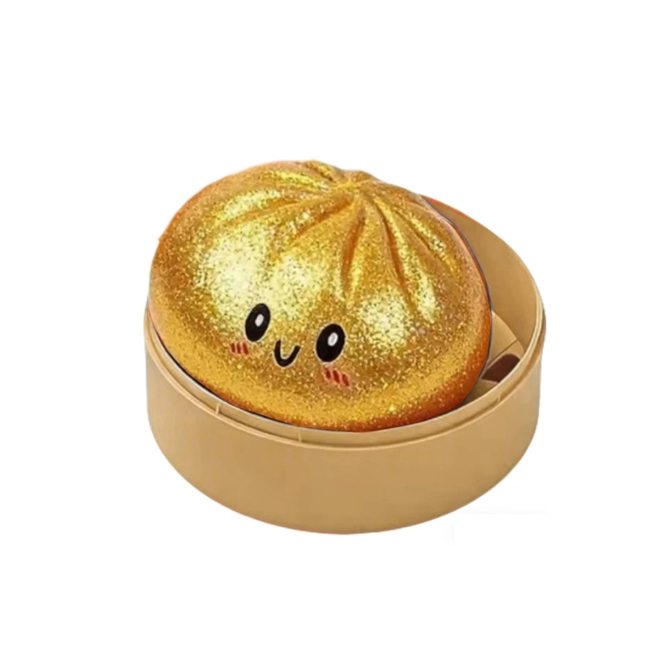 11 Styles Realistic Giant Dumpling Squeeze Toy With Bamboo Steamer Soft Dough Ball Decompression Fidget Toy Funny Creative Gift