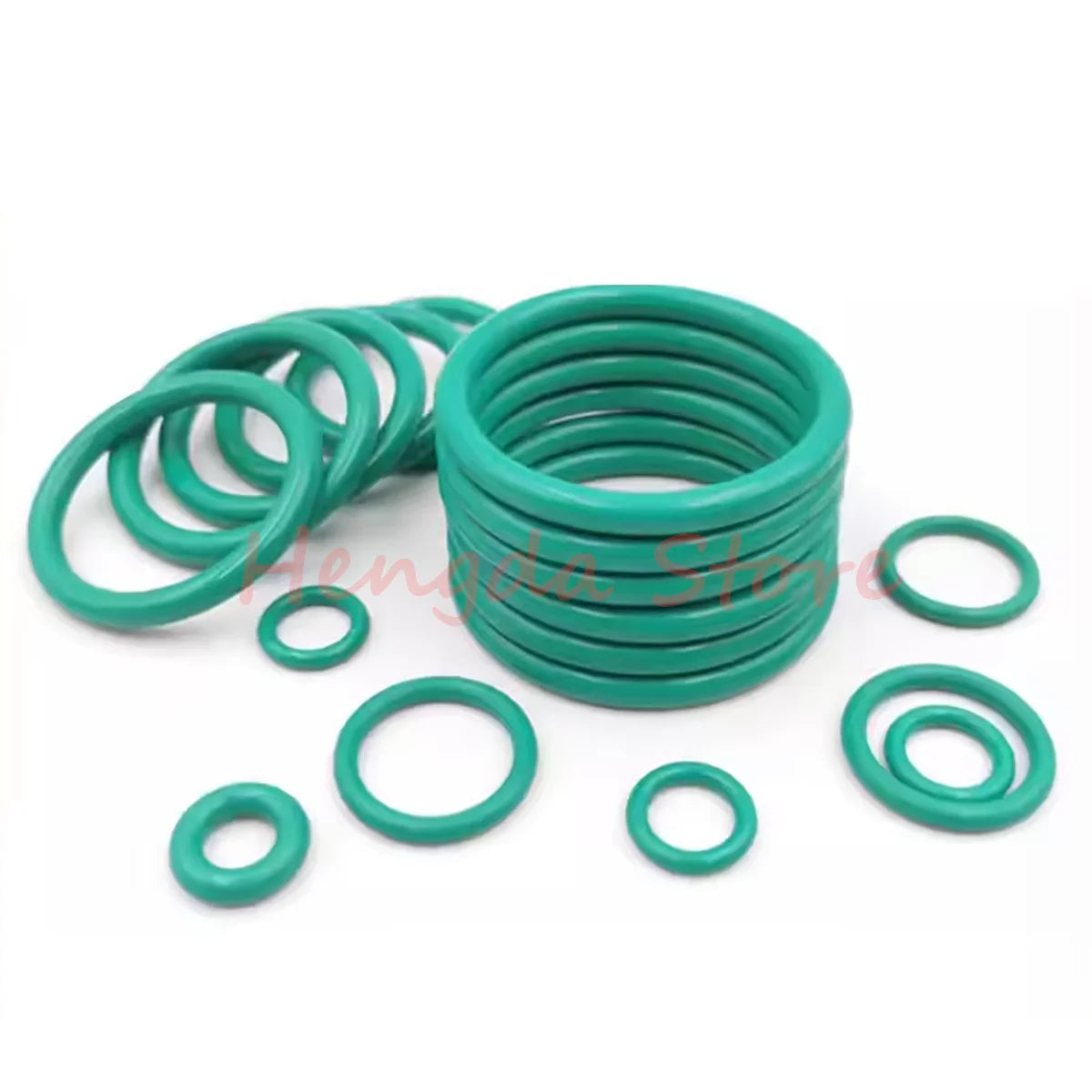 Green FKM O-Rings Cross Section CS 4.5mm OD 16-700mm Fluorine Rubber O Ring Sealing Washer Gasket Oil Resistant Acid & Alkali