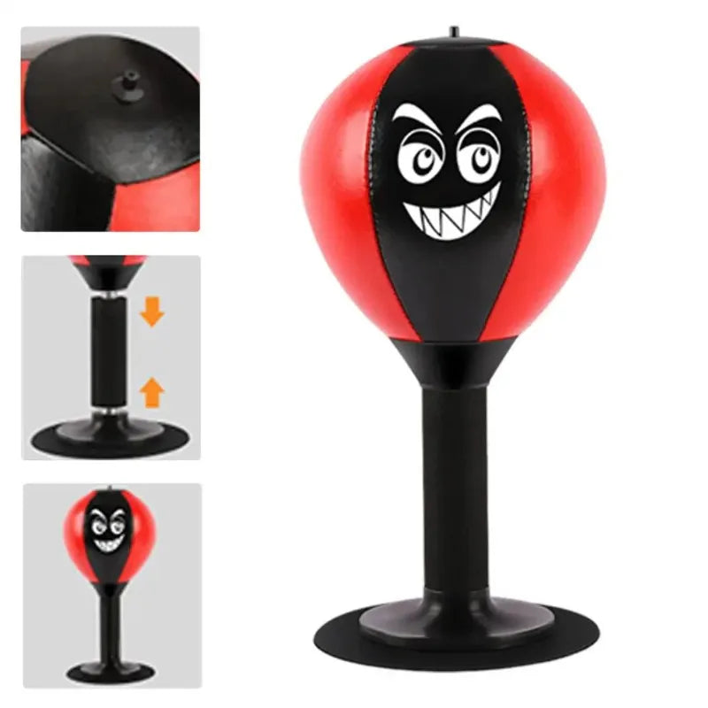 Stress Reliever for Children Punching Bag Toy with Suction Cup Stress Buster Desk Boxing Punch Ball Reduce Tension Toys