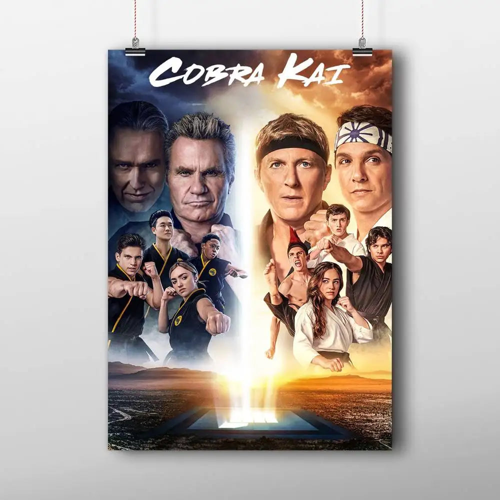 TV Series Cobra Kai Self-adhesive Art Poster Waterproof Paper Sticker Coffee House Bar Posters Wall Stickers