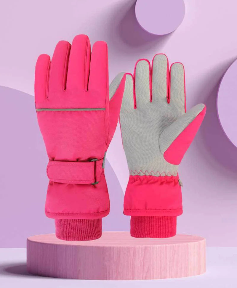 2025 Children Ski Gloves Keep Finger Warm Waterproof Thicken Mittens Winter Snowboard Snow Kids Gloves for Boys Girl Accessories