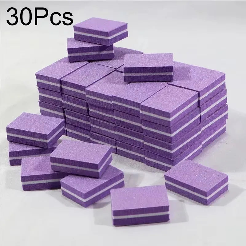 10-100psc Mini Buffing Sanding Files Block Pedicure Care Nail Art Buffer Polish Manicure Pedicure Nail File Tools Nail Charm new