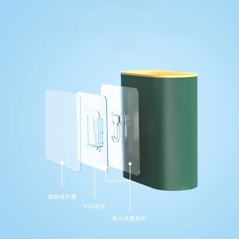 Toilet Brush Water Leak Proof With base Silicone Wc Flat Head Flexible Soft Bristles Brush with Quick Drying Holder Set