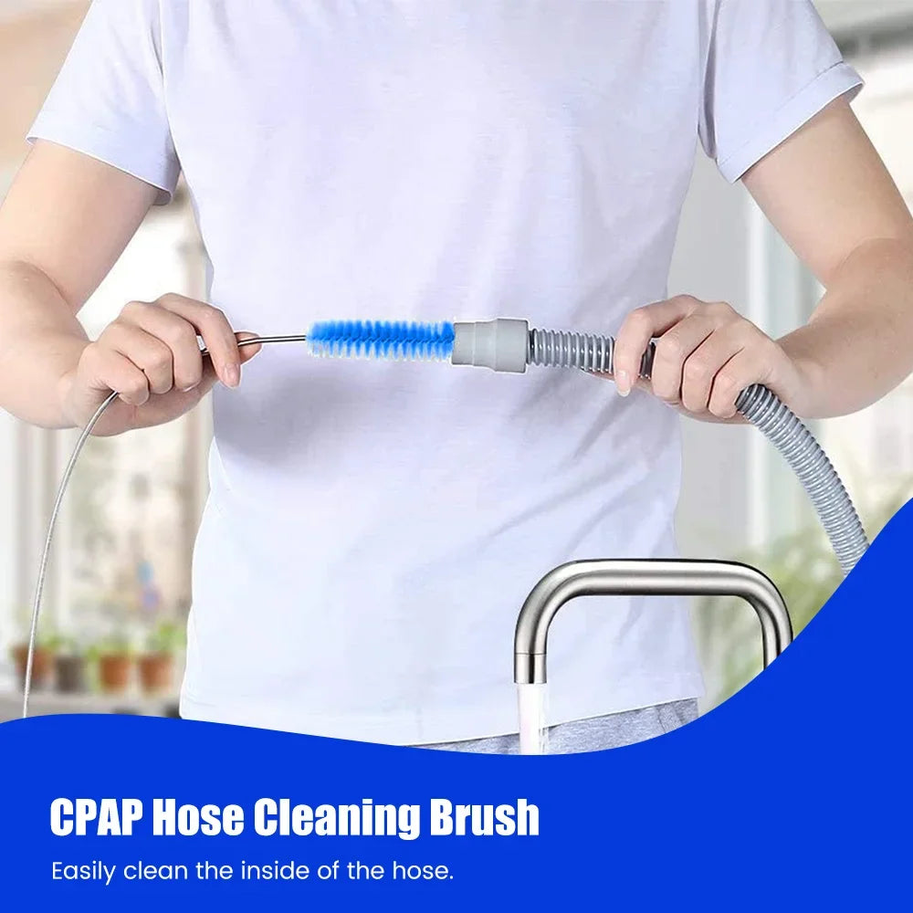 Cpap Hose and CPAP Hose Tube Hook & Hose Brush Keep Cpap Supplies Set Clean Tidy - Tube Holder Tube Flexible Cleaner Brush