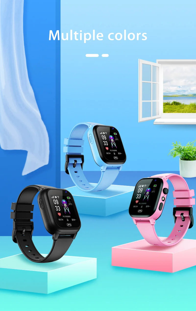 Lenovo Kids 4G Smart Watch WIFI SOS GPS Location Video Call Sim Card  Camera With Light Touch-screen Waterproof Watch For Kids
