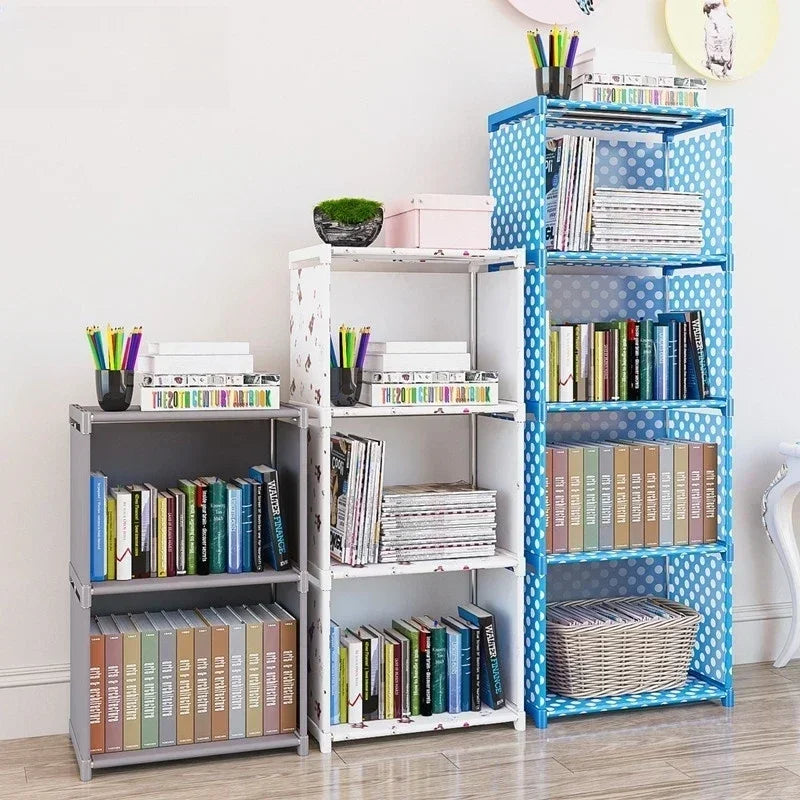 Simple Bookshelf Easy Assembly Bookcase Can Be Moved Children's Debris Rack Home Furniture Book Shelf Storage Locker Holders