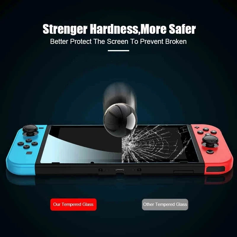 1/2/3PCS 9H Tempered Glass Screen Protector Compatible-Nintendo Switch OLED/ NS Hard Protector Film for Switch Lite Game Console