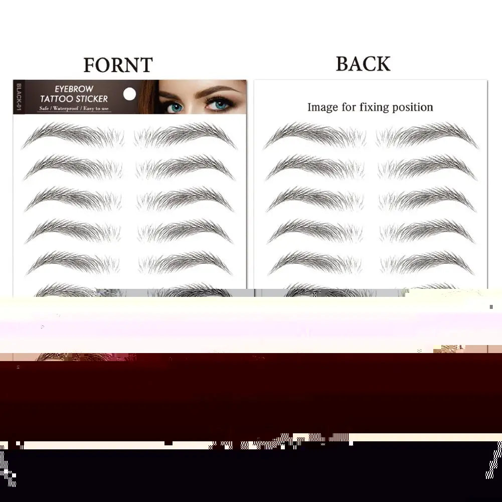 6D Hair Like Eyebrows Stickers Makeup Waterproof Eyebrow Eyebrow Long Natural Hair-liked Authentic Eyebrow Tattoo Sticker