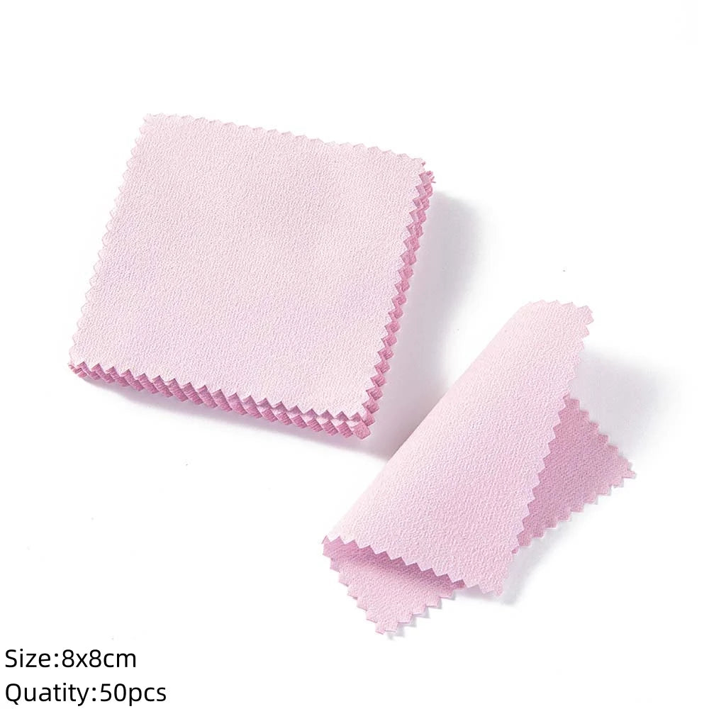 10/50pc Silver Polish Cleaner Cloth Soft Clean Napkins Wipes for Silverware Gold Jewelry Tool Equipment Making Supplies Handmade