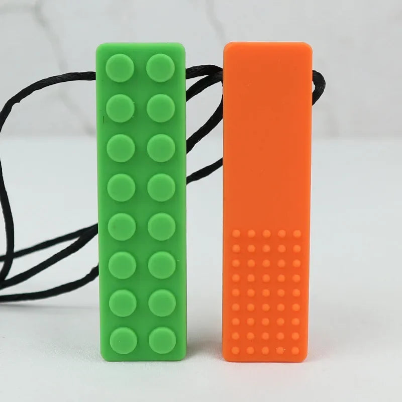 Baby Silicone Teether Kids Chew Necklace Sensory Chewy Pendant Oral Motor Toys Therapy Tools for Autism ADHD chidren's goods