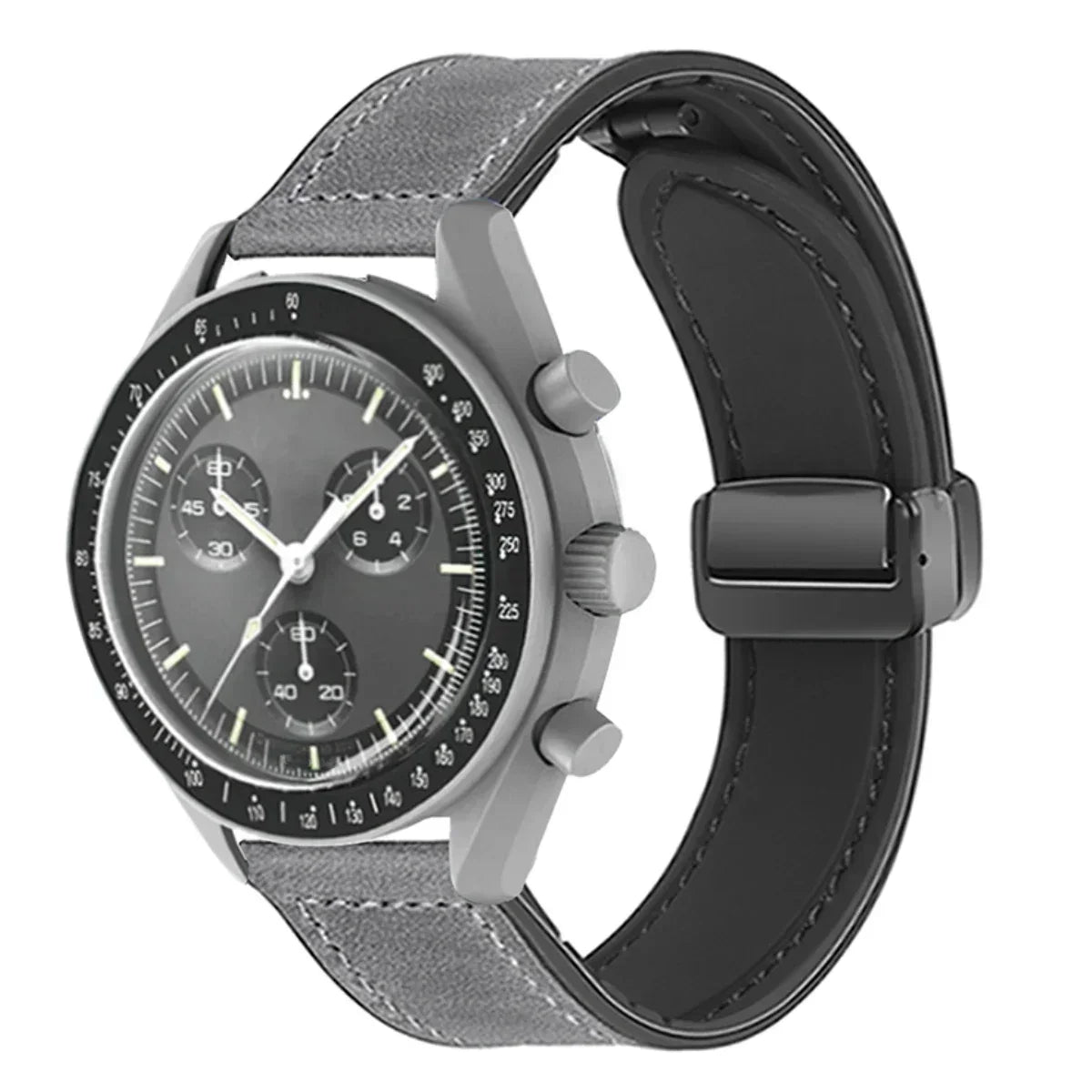 Leather+Silicone Strap For Omega X Swatch Joint MoonSwatch 20mm 22mm Magnetic Band For Xiaomi Watch S4 S3 S2 S1/Huawei GT2 3 4 5