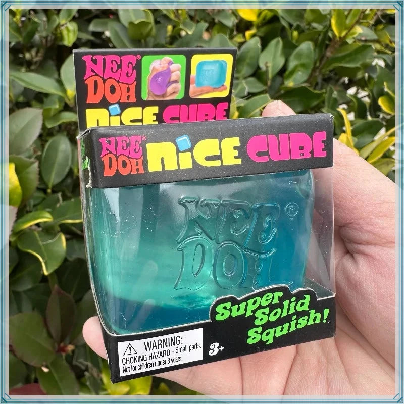 Schylling Needoh Nice Cube Sensory Stress Reliever Fidget Tool for Anxiety &Focus Desk for Adults & Anti-Anxiety Squeeze Kids