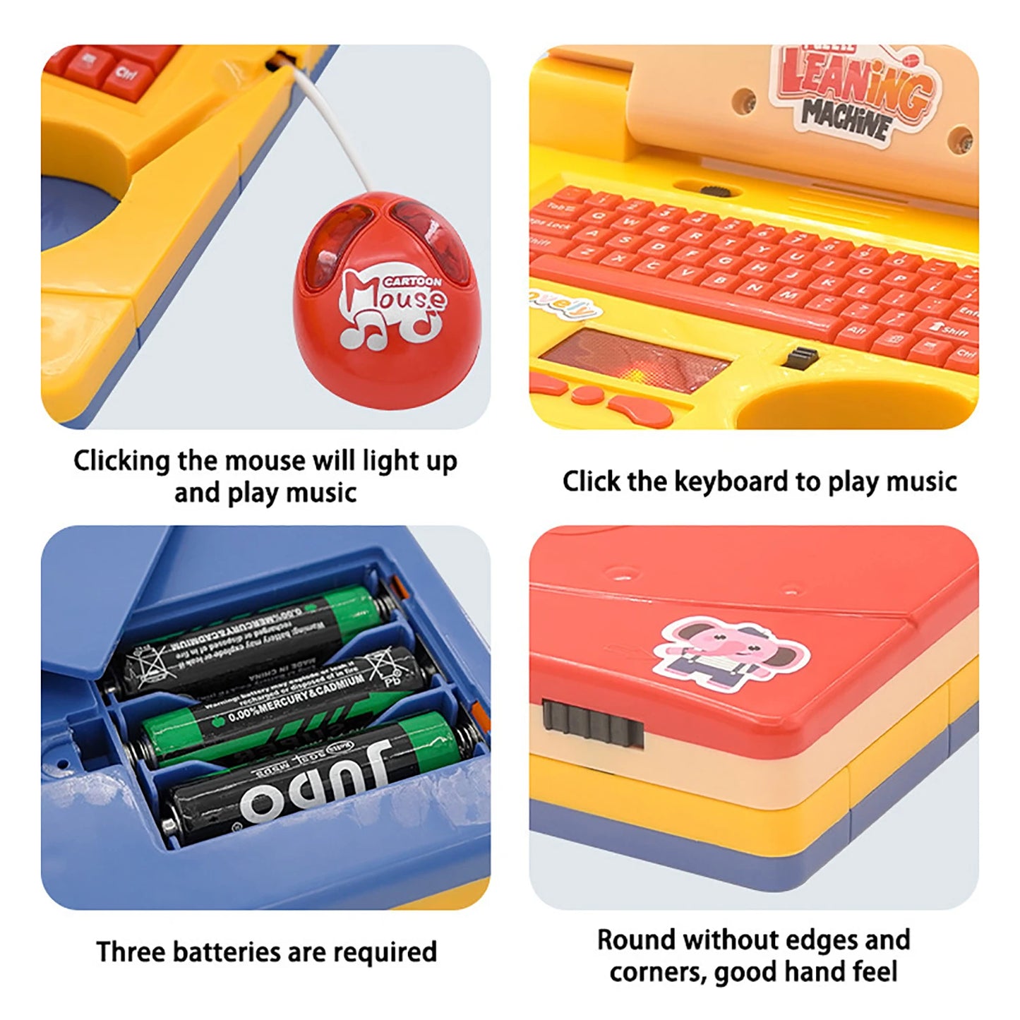 Children's computer toys, simulation laptops, lighting, music, early education and educational gifts