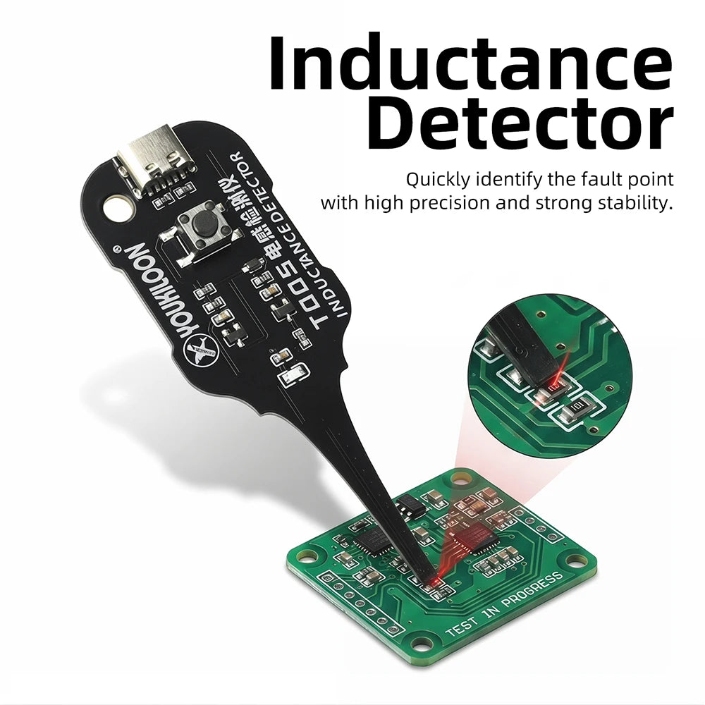 Type-C Inductance Tester Electromagnetic Non-Contact Fault Detection for Phones PCB Motherboard Repair Diagnostics Tool