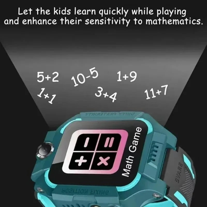 Lenovo 4G Kids Smart Watch 8K Camera SOS GPS Tracker Sim Card Call Waterproof Child Watch for Boys Girls Birthday Gift Android