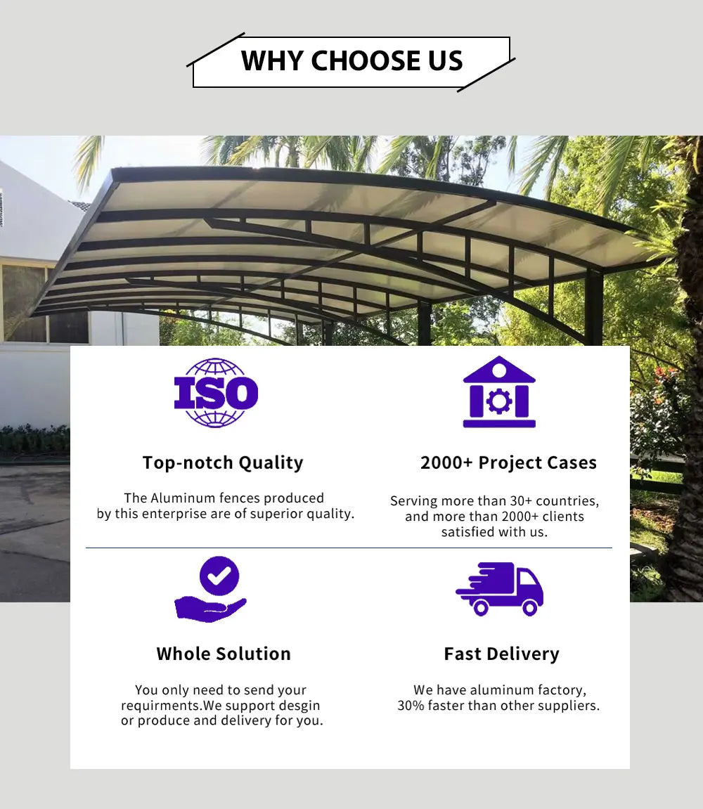Waterproof Aluminum Outdoor Pergola with Curved Polycarbonate Top Easy Assembly Custom Size for Garden Backyard