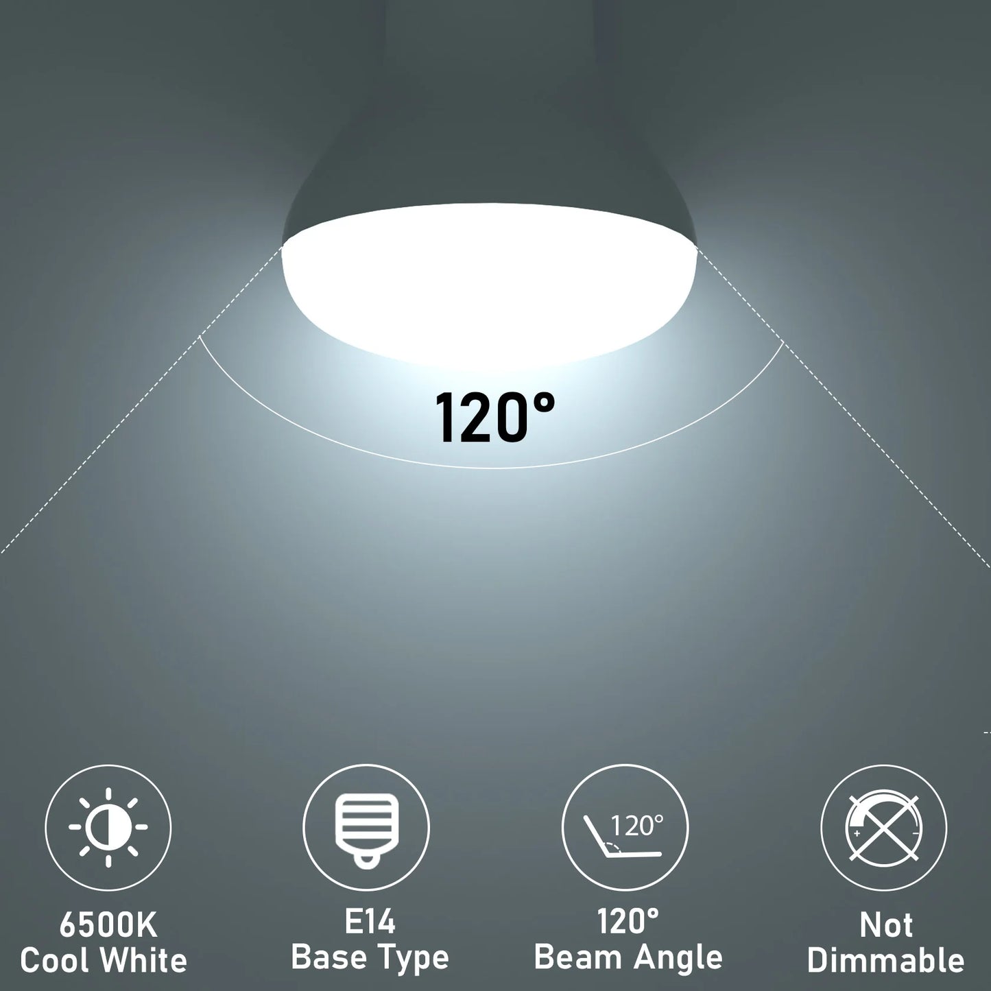 6PCS R50 E14 LED Light Bulb AC220V 5W 3000K Warm White 6500K Cool White 500lm 120° Beam Angle LED Spotlight Bulbs