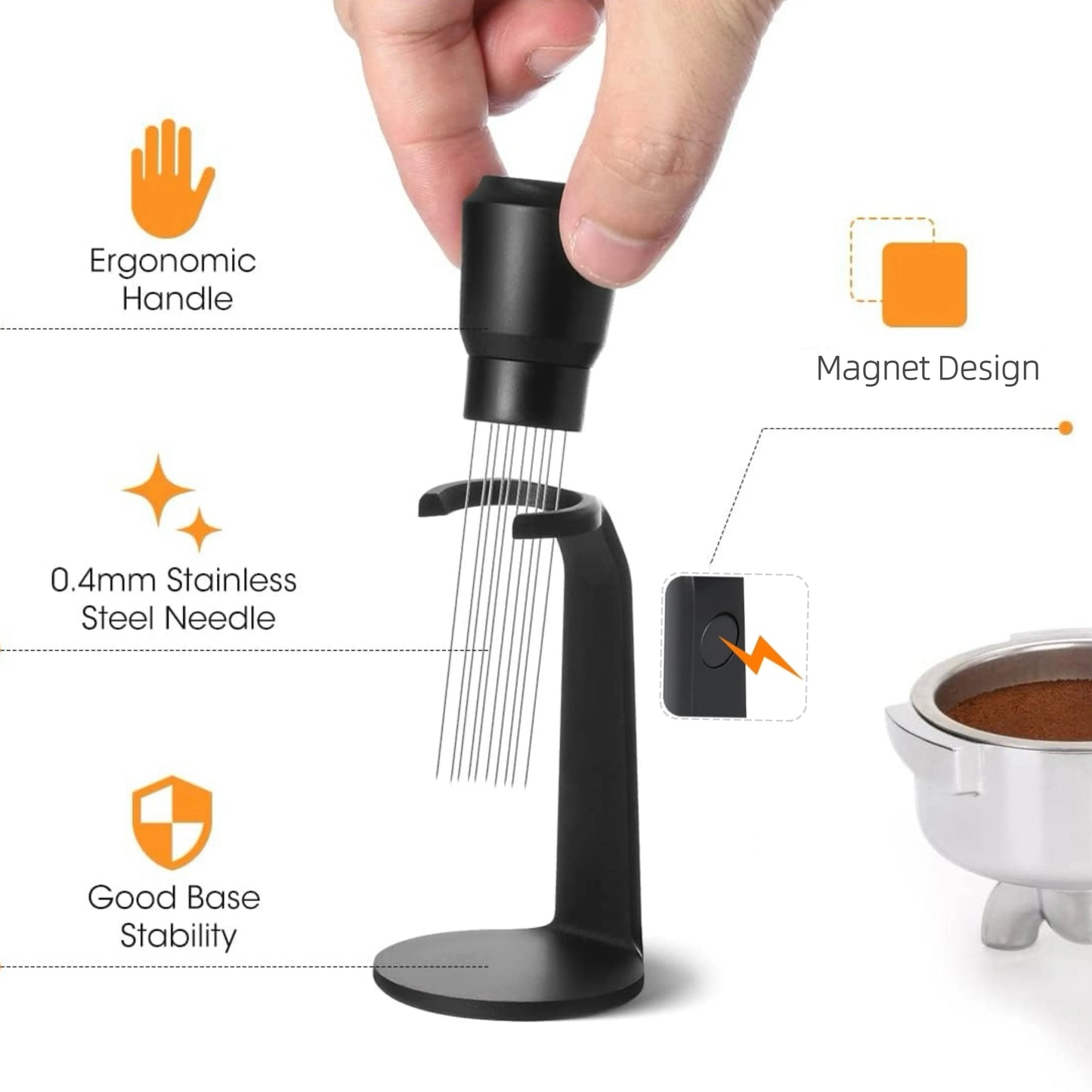 Magnetic Wdt Tool Espresso with, Espresso Distribution Tool Espresso Accessories for Breville Ninja Luxe Cafe Accessories