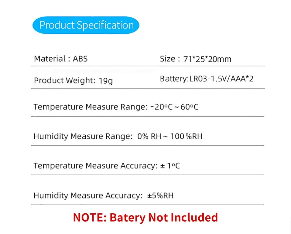 Tuya WiFi Zigbee Temperature Humidity Sensor Smart Home Indoor Hygrometer APP Monitoring Work with Google Home SmartLife Alexa