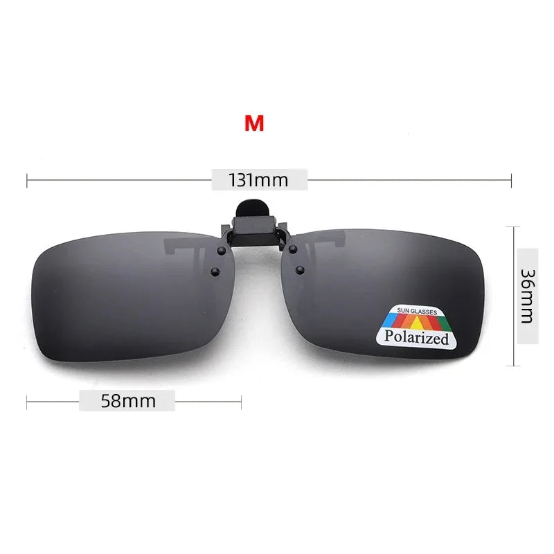 4 Color Grey Lenses Polarized Sunglasses Clip On Flip Up UV 380 Driving Fishing Night Vision Glasses Clips