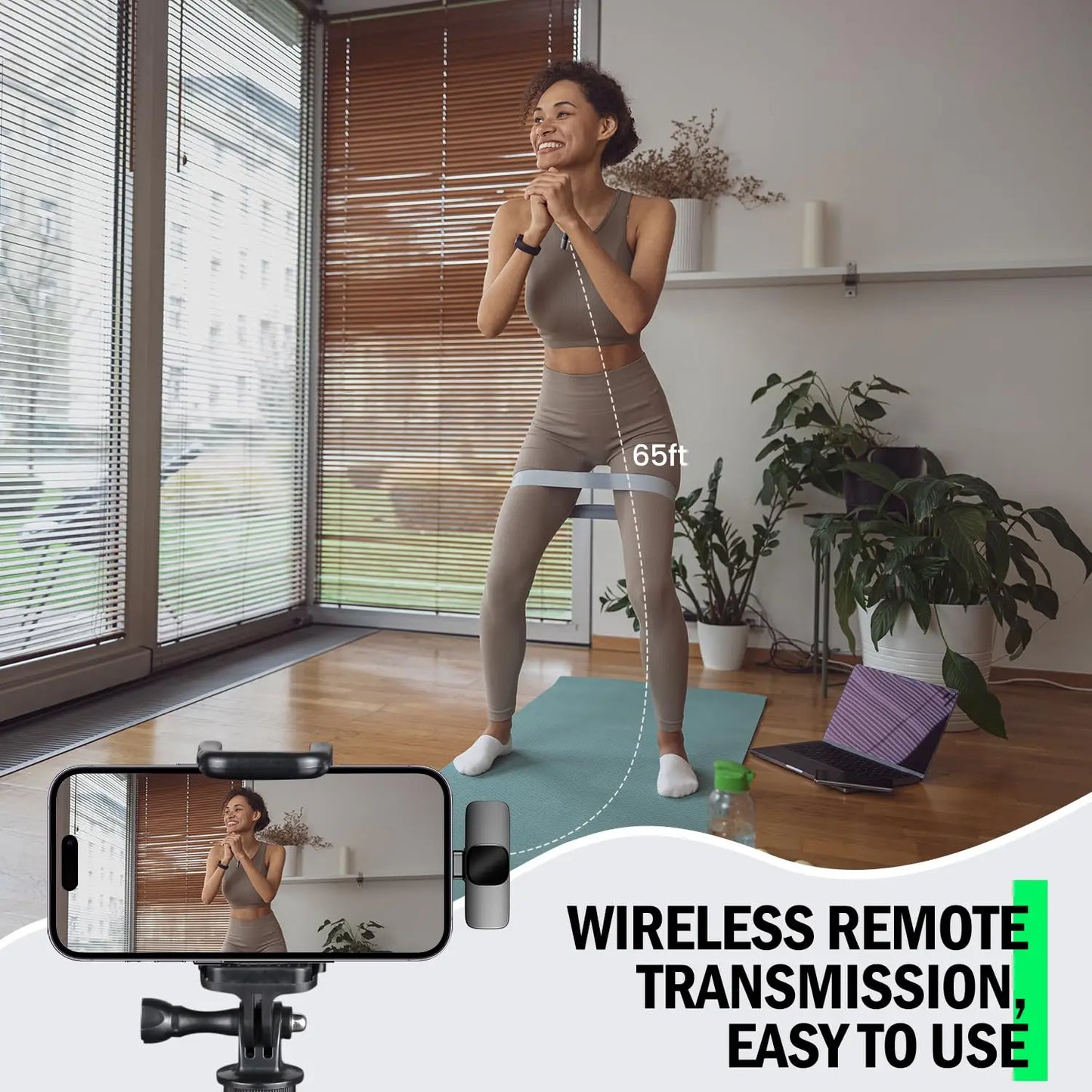 Wireless Lavalier Microphone 2.4G Mini Portable Audio Video Recording Mic for iPhone Android Live Broadcast Gaming