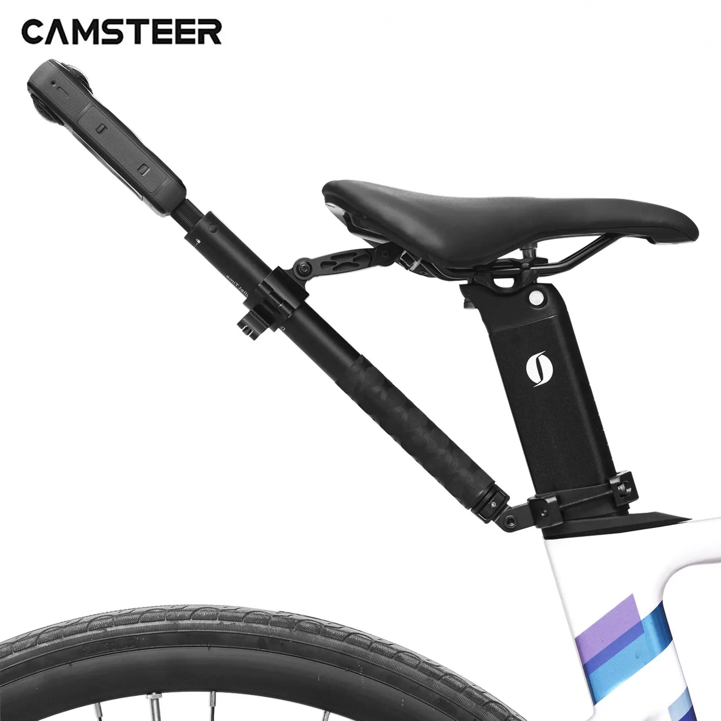 Camsteer Premium Bicycle Postseat 3rd Person View Mount for GoPro Max2 Hero 13 12 Insta360 X5 X4 X3 Ace Pro2 DJI Osmo360 Cameras