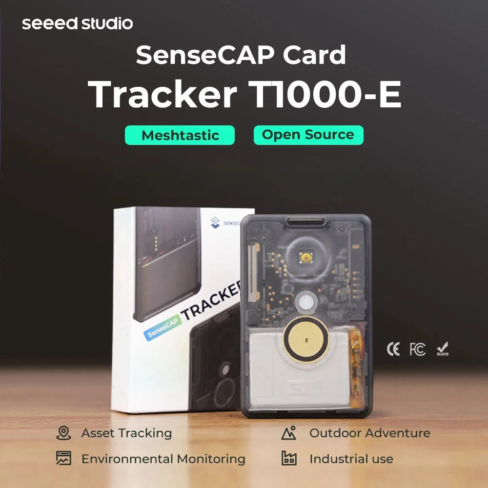 SenseCAP Card Tracker T1000-E for Meshtastic Lora Tracking Outdoor, 868mhz 915mhz, 863-928 MHz,embeds nRF52840 LR1110