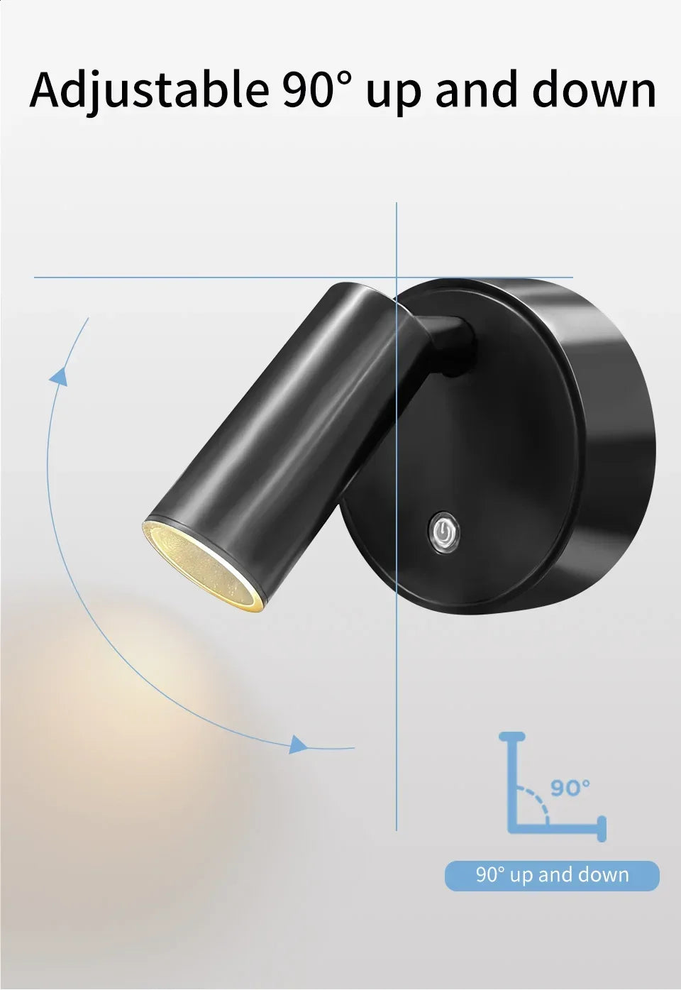 Rechargeable LED Wall Lamp Touch Night Lights Wireless Magnetic Spotlight 360° Rotation For Bedroom Bedside Reading Lighting