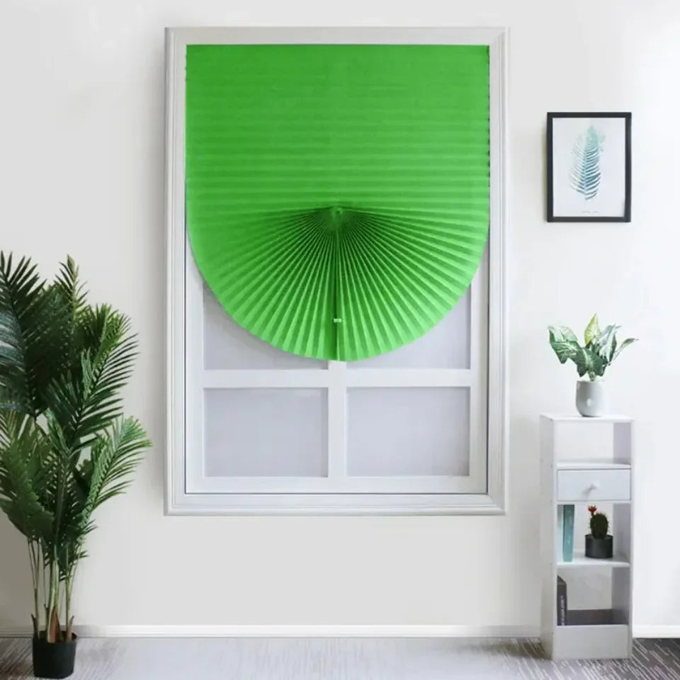 1Pc Shades Self-adhesive Half Windows Nonwoven Folding Curtain Bathroom Balcony Living Room Balcony Curtains Pleated Blinds