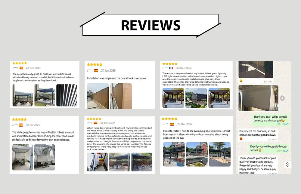 Waterproof Aluminum Outdoor Pergola with Curved Polycarbonate Top Easy Assembly Custom Size for Garden Backyard