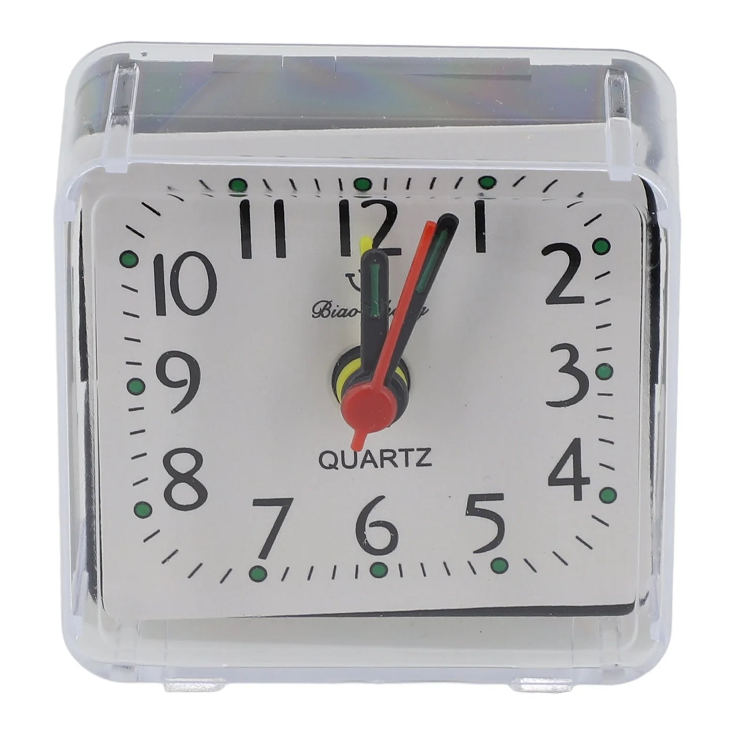 Small Battery Operated Quartz Alarm Clock with Beeping Sound for Bedside Use Featuring Clear Numbers and Reliable Performance