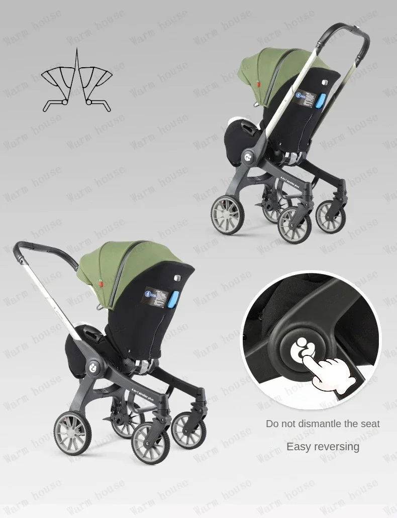 EU STOCK Foldable Lightweight baby stroller Multifunctional Four Wheels poussette bebe 3 en 1 Portable baby wagon