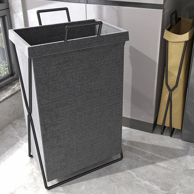 ♥Collapsible Fabric Laundry Hamper with Handles | Foldable Clothes Basket for Bedroom, Bathroom & Laundry Room