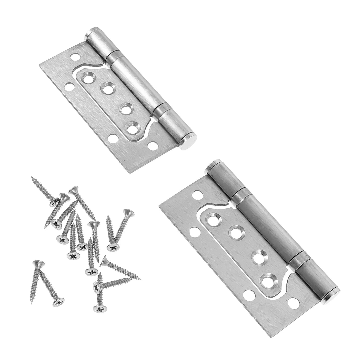 2Pcs Premium Stainless Steel Furniture Hinge Thicken Bearing Anti Rust Quiet Closing Door Hinge for Wooden Door Shed Warehouse