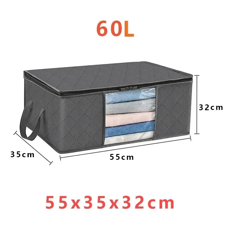 Wardrobe Closet Clothes Organizers Clothing Storage Boxes Bag Storages Blanket Storage Foldable Storages Bin Bedding Storage
