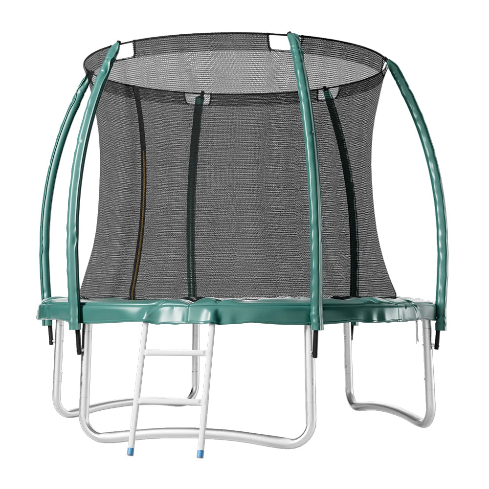 【Breeins】Outdoor Enclosure Trampoline with Ladder Exercise Workout Rebounder Sport Trampoline Handle Adults Jumping Training