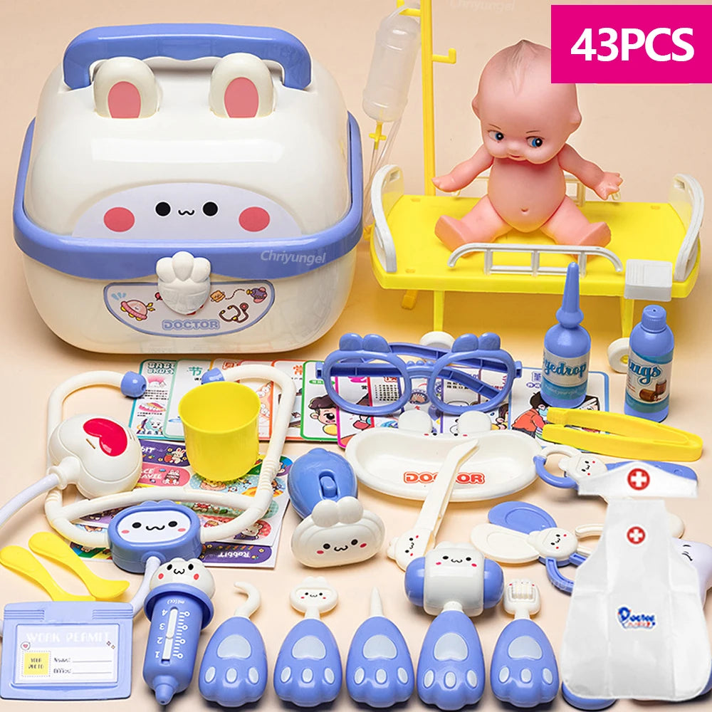 Doctor Toys for Kids 43/40/31PCS Hospital Nurse Doctor Role Play Kit Medical Toys Dentist Kit Educational Toy Gift for Boy Girl