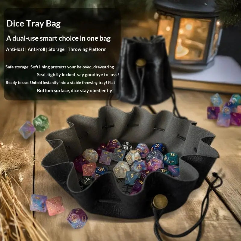 [THG] Drawstring Bag Dices Tray Dices Storage Case Drawstring Small Accessories Storage For Jewelry Coin Keys