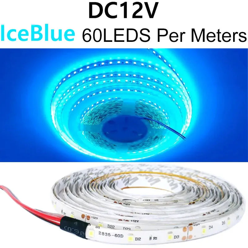 LED Strip light 12V 0.5m 1m 2m 3m 4m 5m SMD Flexible 60leds/m Waterproof non/IP65 LED Diode Tape