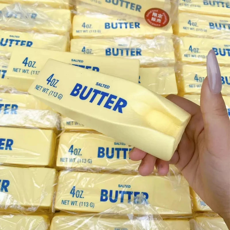 Butter Sticks Squeeze Squishy Sensory Stress Ball Stress Relief Anti-Anxiety Butter Chocolate Party Favors Gift 버터 해압