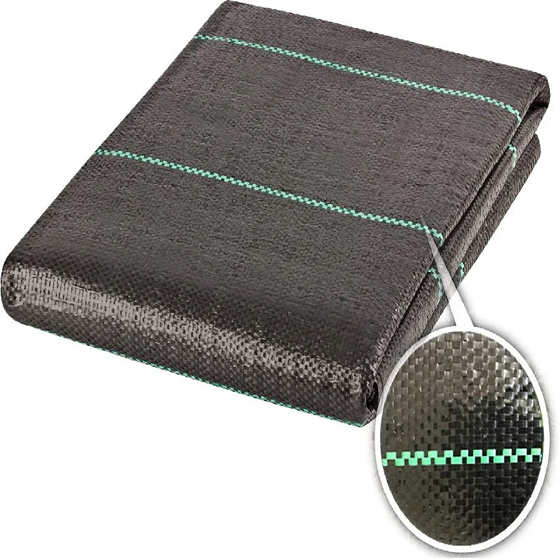 Heavy weed blocking ground cover, made of black PP material, suitable for garden and lawn care, UV resistant