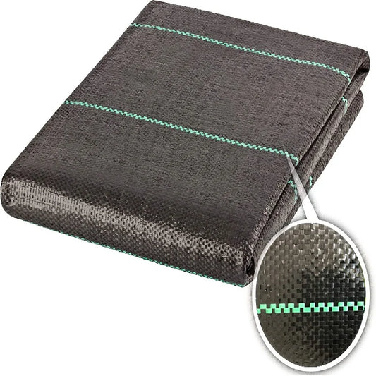 Heavy weed blocking ground cover, made of black PP material, suitable for garden and lawn care, UV resistant