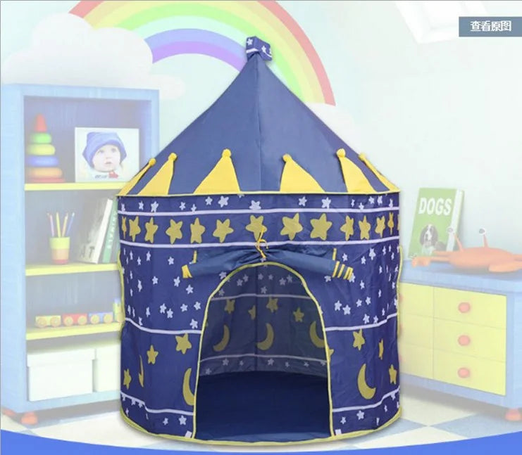 135CM Portable Kids Tent Toys Folding Tents Baby Play House Boys Girls New Cartoon Castle Children Room Decor