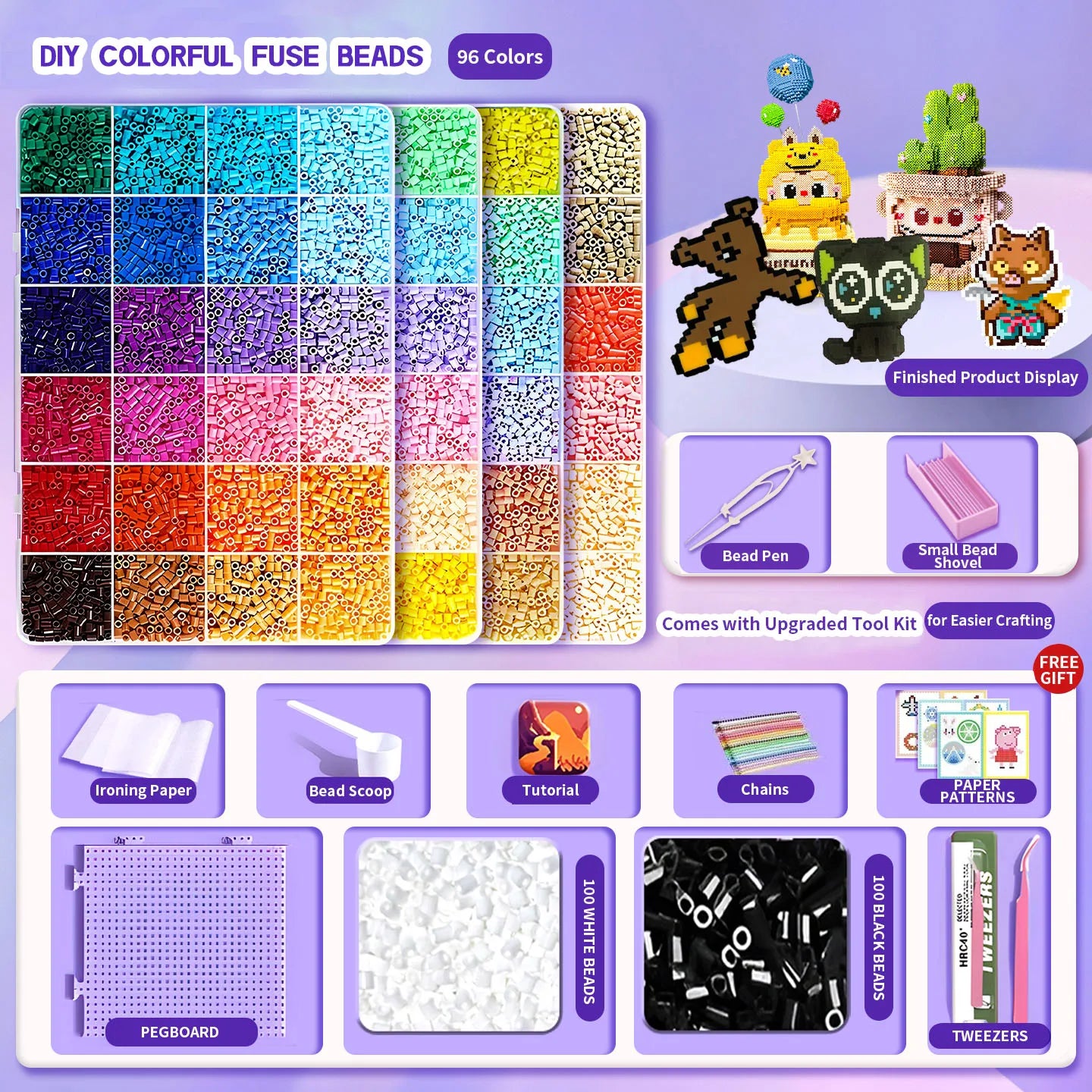 Pindou handmade DIY bean set tools for boys and girls, toy gifts, three-dimensional fusion, Coco supplement