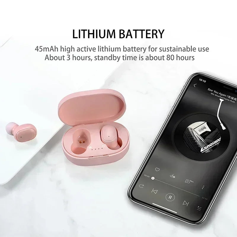 NEW A6S TWS Wireless Bluetooth Earphones sport Earbuds Fone Bluetooth Headset With Mic For Xiaomi Samsung Huawei smartphone
