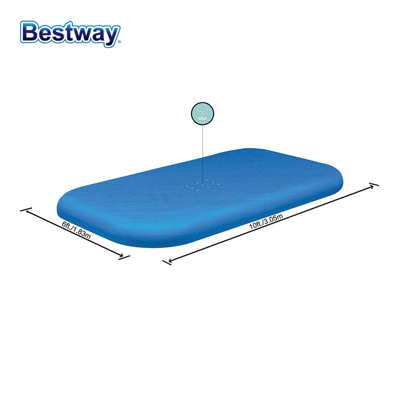 Bestway 58108 120x 72 Inch Home Pool Cover10 x 6’/3.05m x 1.83m Pool Cover for Patio PVC Inflatable Pools or Swimming Pools