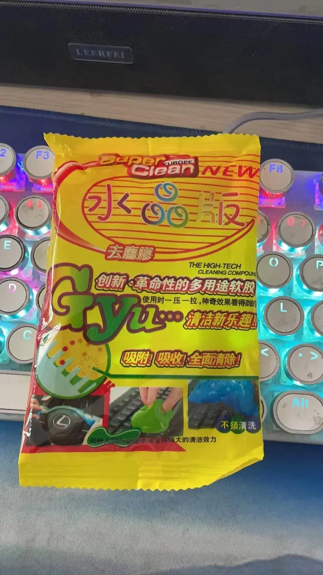 Super Dust Clean Clay Dust Keyboard Cleaner Slime Toys Cleaning Gel Car Gel Mud Putty Kit USB for Laptop Cleanser Glue Cars Part